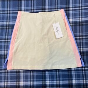 Lady Hagen Womens Birch Navy Side Stripe Woven Golf Skort Size 2 WGH17403 NEW